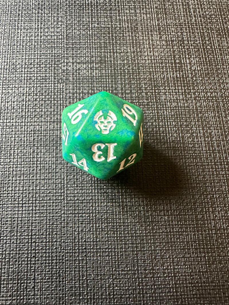 Theros Beyond Death Prerelease 20 Sided Die Green MTG