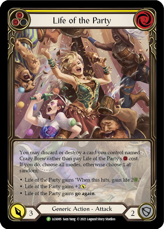 Life of the Party (Yellow) [LGS085] (Promo)  Rainbow Foil