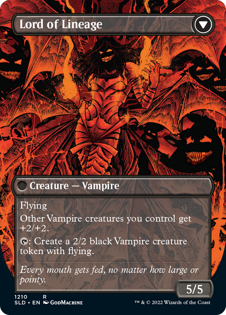 Bloodline Keeper // Lord of Lineage (THICK STOCK Display Commander) (Borderless) [Secret Lair: From Cute to Brute]