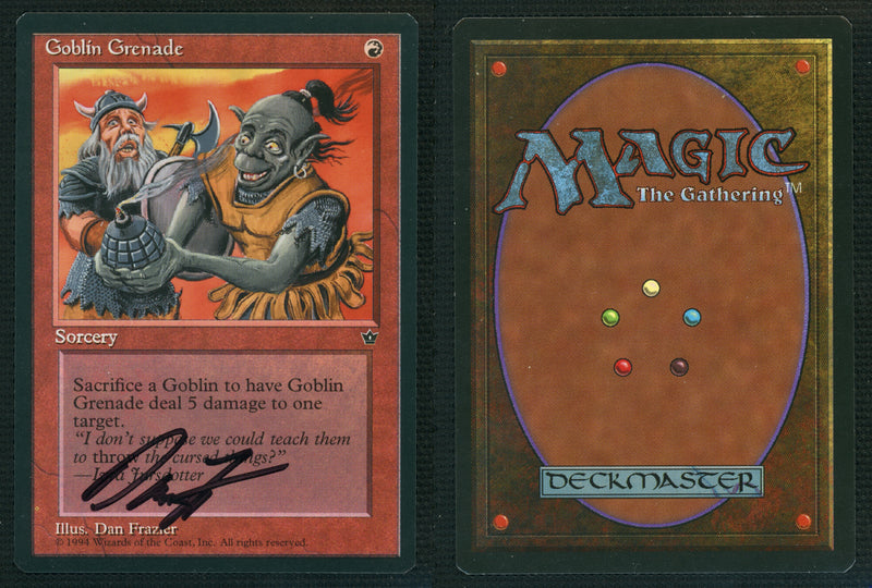 Goblin Grenade (Dan Frazier) [Fallen Empires] **Artist Signed**