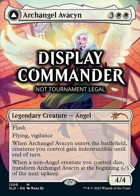 Archangel Avacyn // Avacyn, the Purifier (THICK STOCK Display Commander) (Borderless) [Secret Lair: From Cute to Brute]