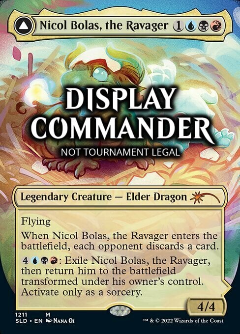 Nicol Bolas, the Ravager // Nicol Bolas, the Arisen (THICK STOCK Display Commander) (Borderless) [Secret Lair: From Cute to Brute]