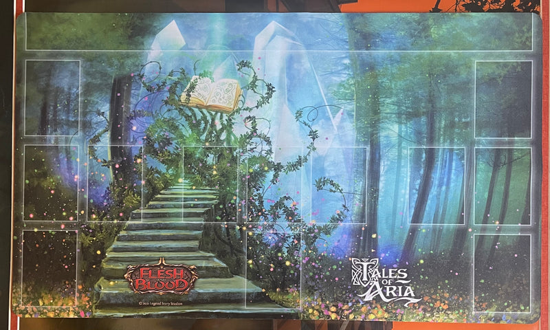 Flesh and Blood Tales of Aria Tome of Harvests Playmat Mark Poole FaB LSS Rudy
