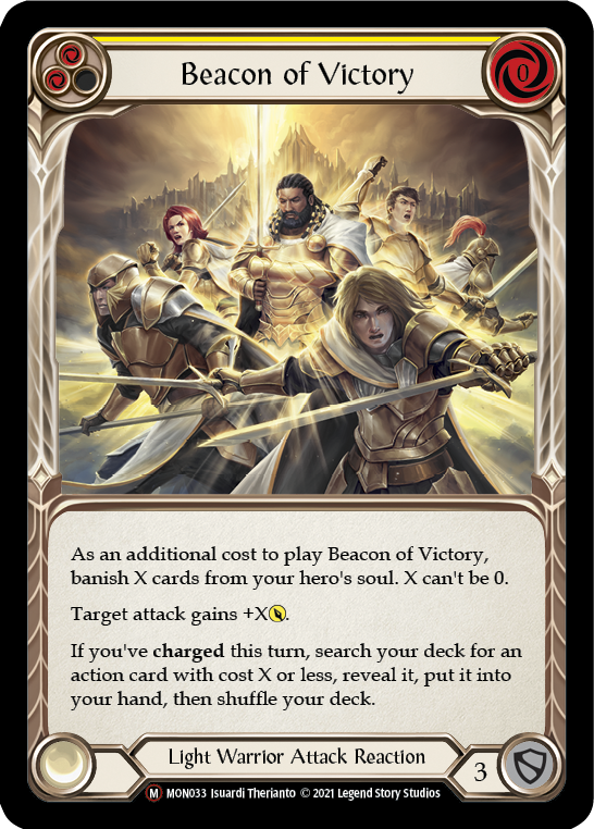 Beacon of Victory (Rainbow Foil) [U-MON033-RF] Unlimited Edition Rainbow Foil