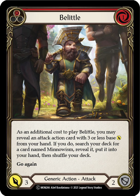 Belittle (Red) (Rainbow Foil) [U-MON266-RF] Unlimited Edition Rainbow Foil