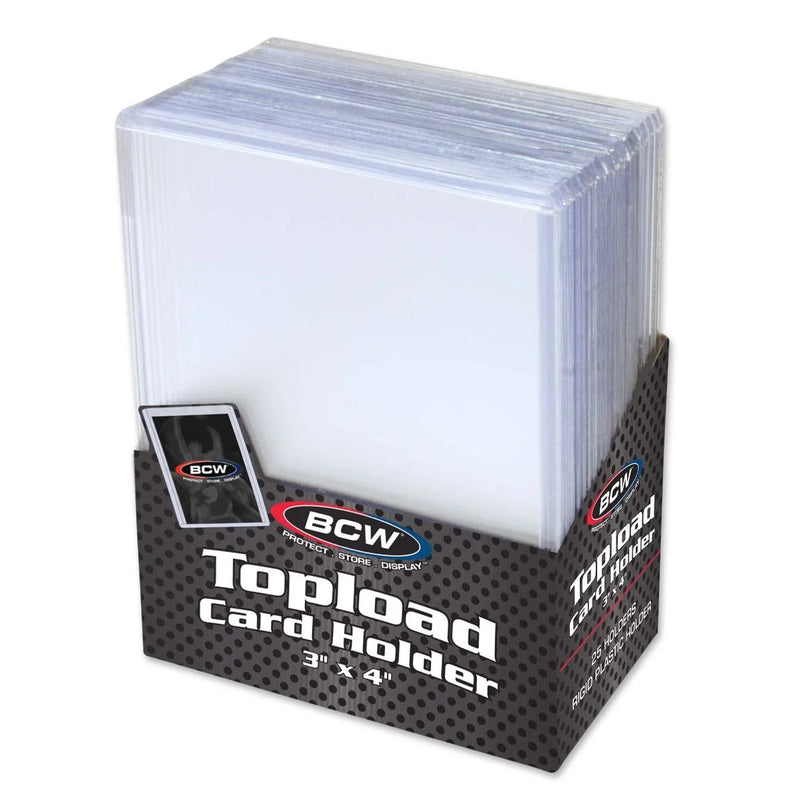 BCW 3x4 Topload Card Holder - Standard - 20pt - 25ct count package