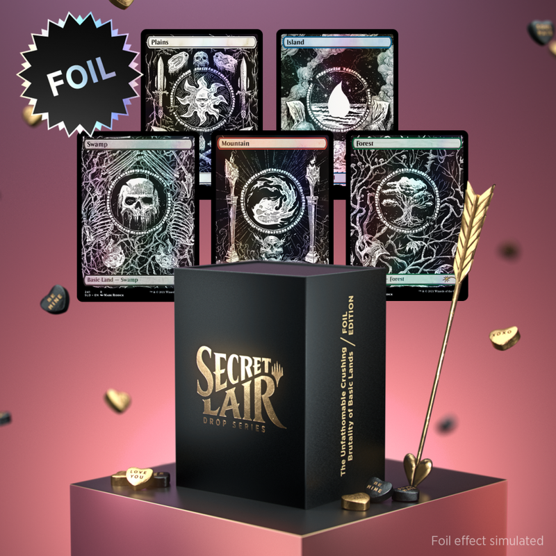 Secret Lair Smitten Superdrop 2021: The Unfathomable Crushing Brutality of Basic Lands (FOIL)