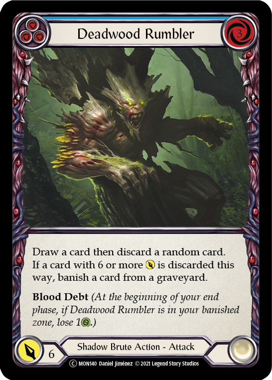 Deadwood Rumbler (Blue) (Rainbow Foil) [U-MON140-RF] Unlimited Edition Rainbow Foil